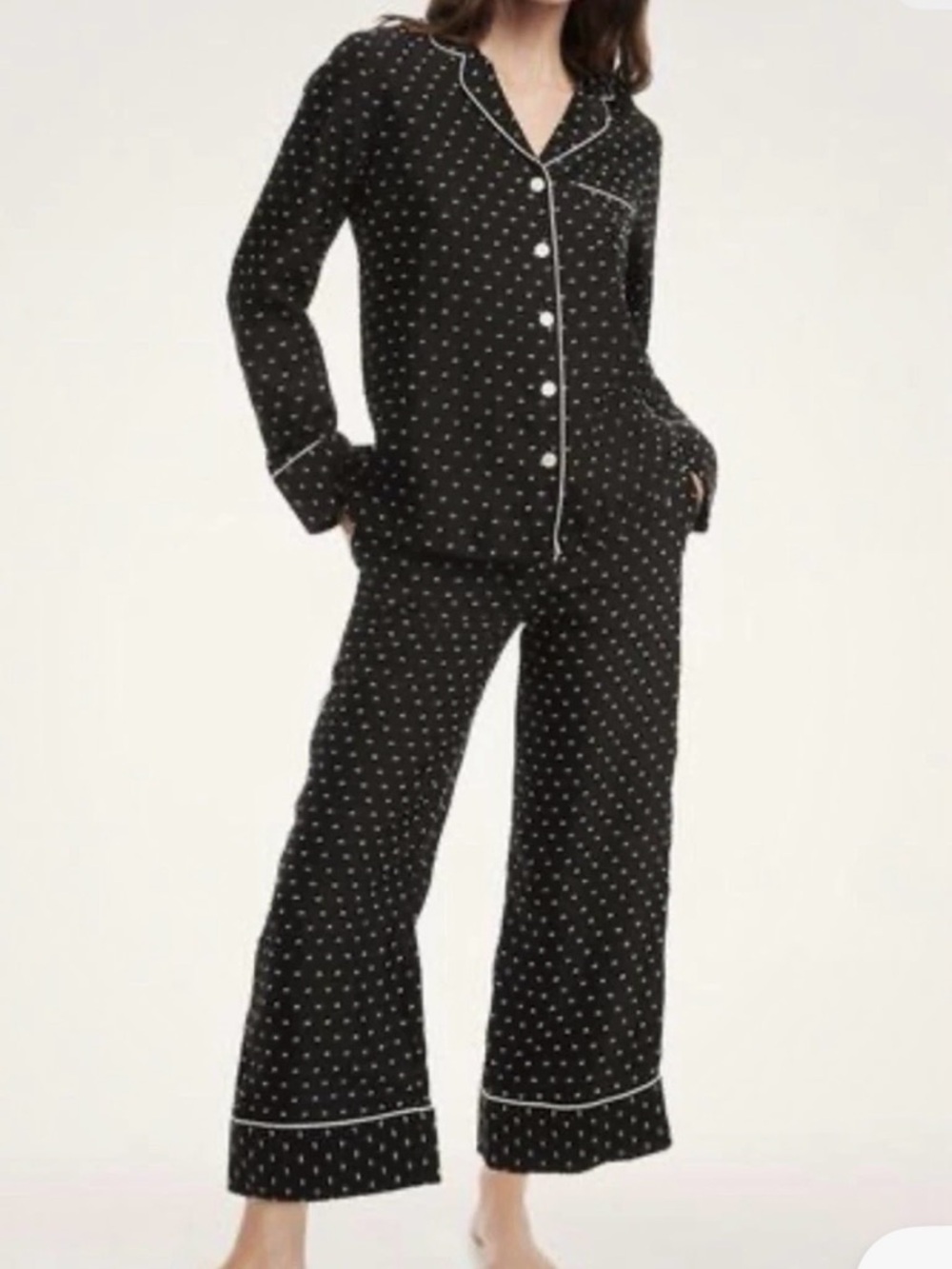 Brooks Brothers Black Polka Dot Pajama women Set